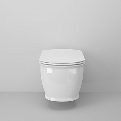 Ambassador Унитаз Royal подвесной безободковый белый с сиденьем микролифт – фотография-3